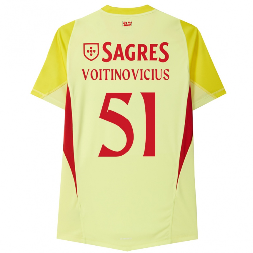 נשים כדורגל Arnas Voitinovičius #51 צהוב אדום חולצת שוער 2025/26