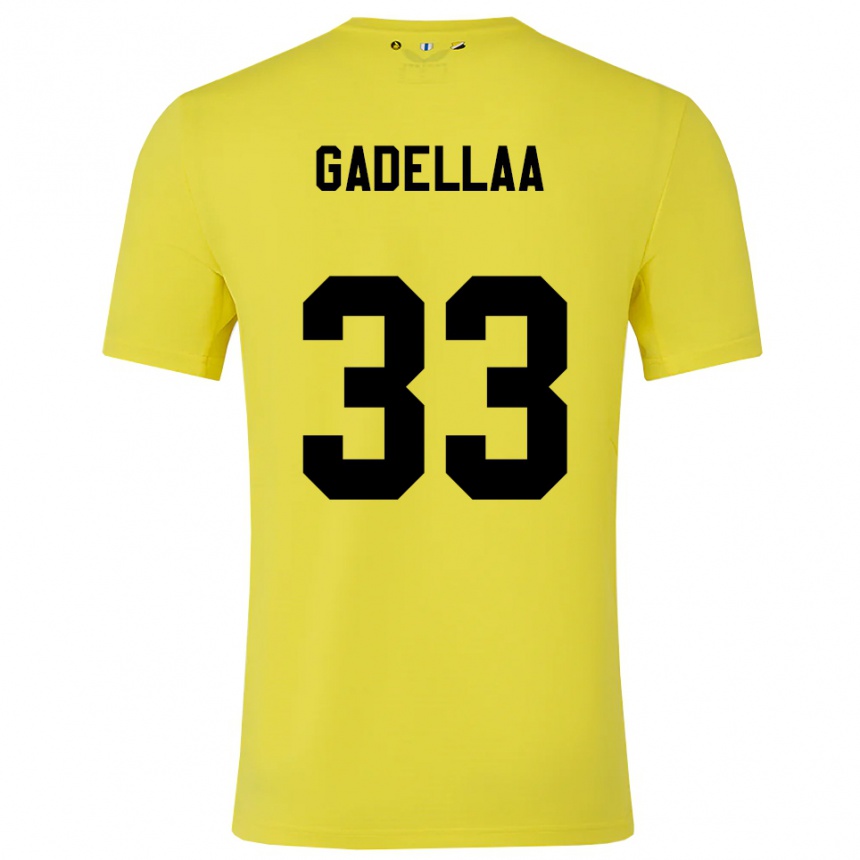 נשים כדורגל Kevin Gadellaa #33 צהוב שחור חולצת שוער 2025/26