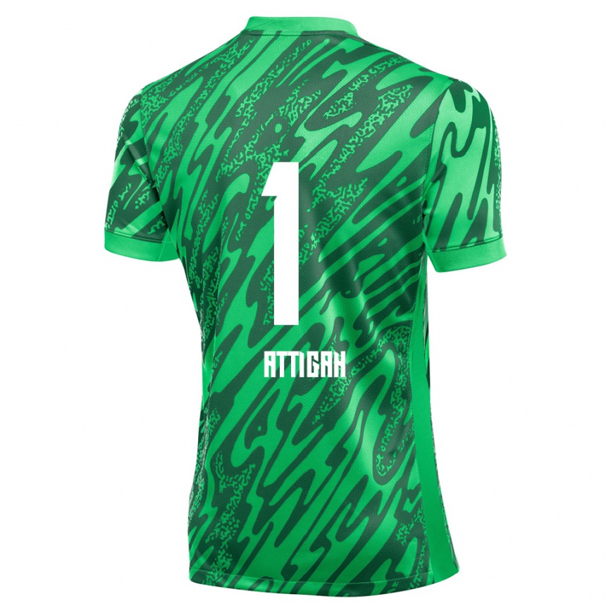 נשים כדורגל קוונטן עטיגה #1 ירוק לבן חולצת שוער 2025/26