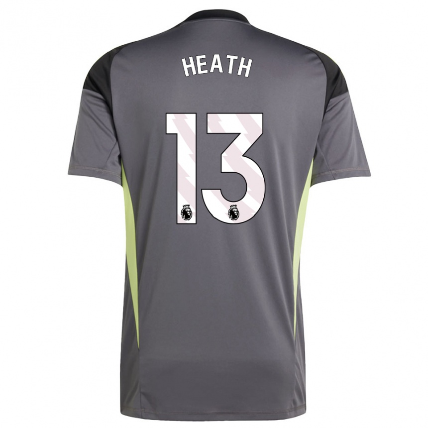 נשים כדורגל Fred Heath #13 אפור כהה לבן חולצת שוער 2025/26