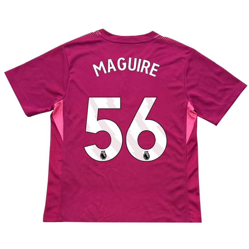 נשים כדורגל אהרון מגווייר #56 ורד לבן חולצת שוער 2025/26