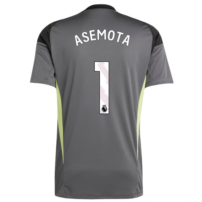 נשים כדורגל Owen Asemota #1 אפור כהה שחור חולצת שוער 2025/26