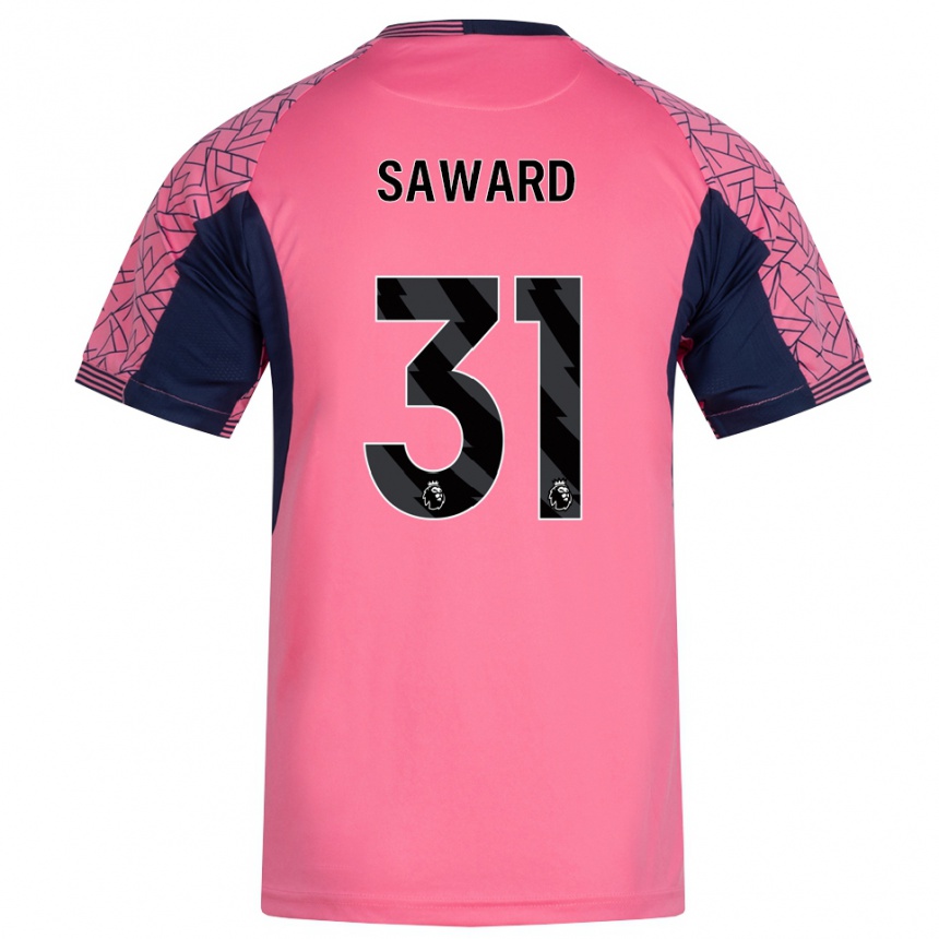 נשים כדורגל Sammie Saward #31 ורוד שחור חולצת שוער 2025/26