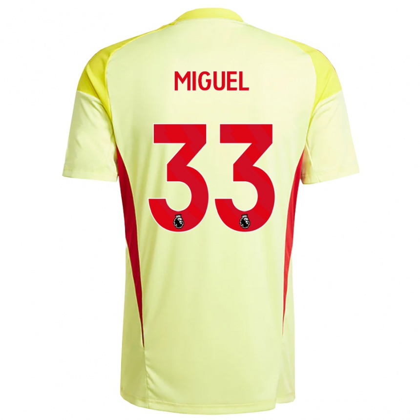 נשים כדורגל קרלוס מיגל דוס סנטוס פריירה #33 צהוב בהיר כתום חולצת שוער 2025/26
