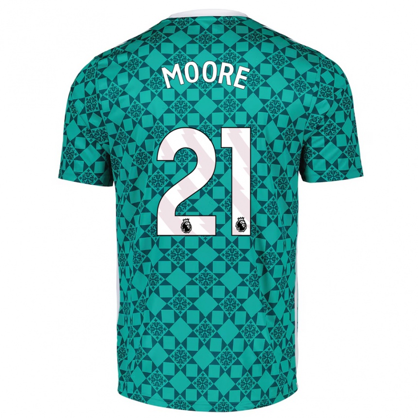 נשים כדורגל סיימון מור #21 ירוק לבן חולצת שוער 2025/26