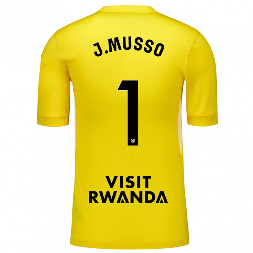 נשים כדורגל חואן מוסו #1 צהוב שחור חולצת שוער 2025/26