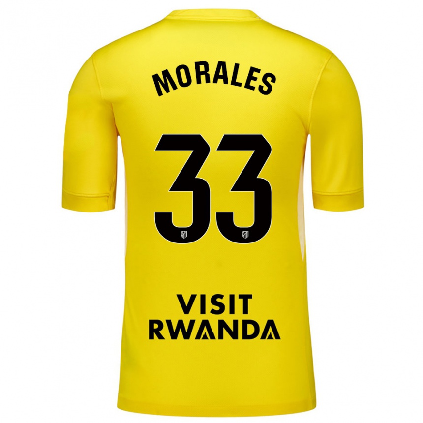 נשים כדורגל לואיסמי מוראלס #33 צהוב שחור חולצת שוער 2025/26