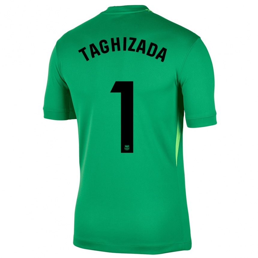 נשים כדורגל Eldar Taghizada #1 ירוק שחור חולצת שוער 2025/26