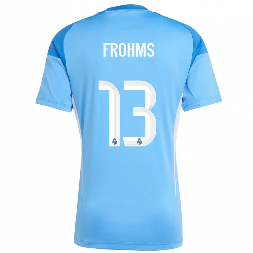 נשים כדורגל מרלה פרוהמס #13 כחול שמיים לבן חולצת שוער 2025/26