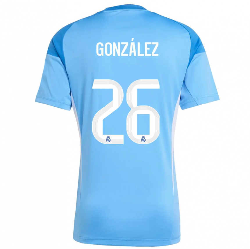 נשים כדורגל פרן גונסאלס #26 כחול שמיים לבן חולצת שוער 2025/26