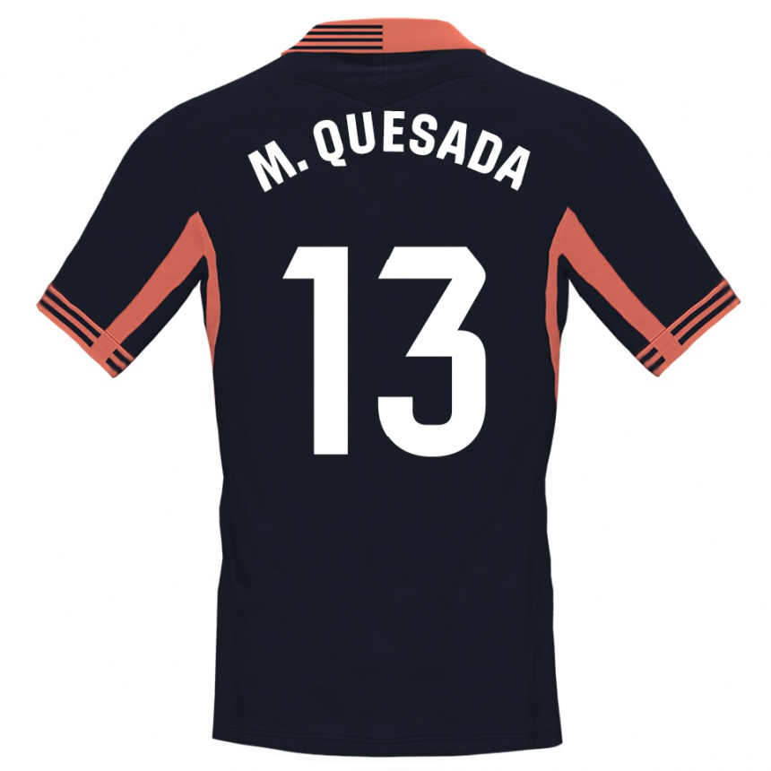 נשים כדורגל Montserrat Quesada Carrasco #13 שחור לבן כתום חולצת שוער 2025/26