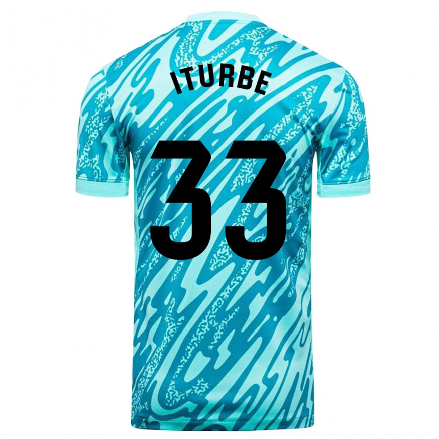 נשים כדורגל אלחנדרו איטורבה #33 כחול שמיים לבן חולצת שוער 2025/26