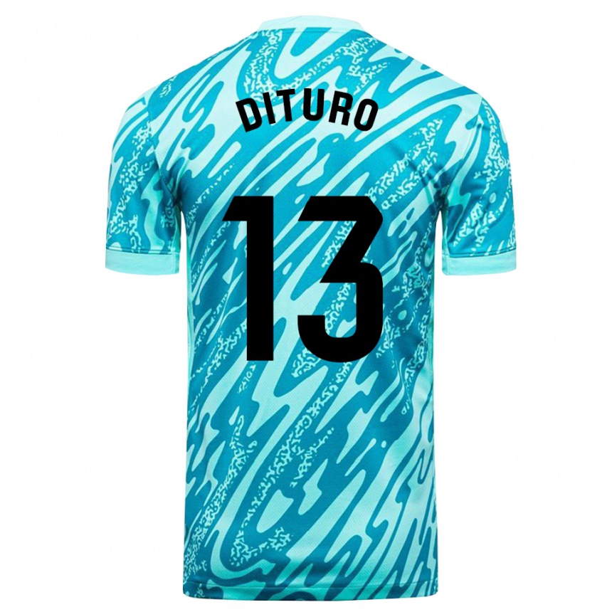 נשים כדורגל מתיאס דיטורו #13 כחול שמיים לבן חולצת שוער 2025/26