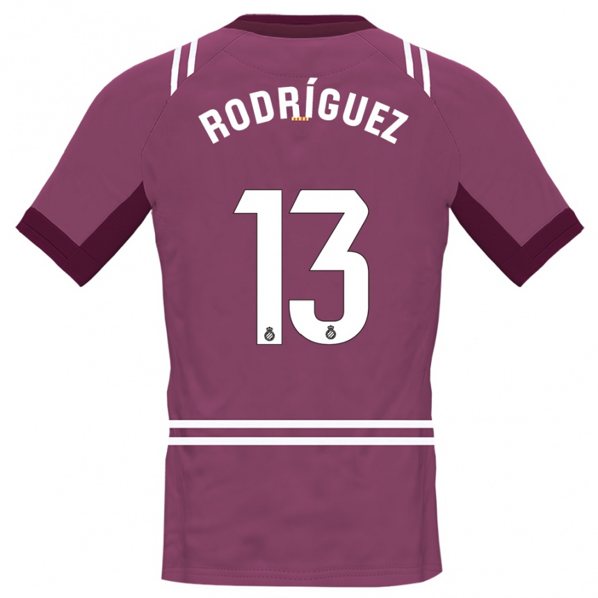 נשים כדורגל Joel Rodríguez #13 בורדו לבן חולצת שוער 2025/26