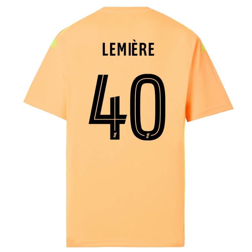 נשים כדורגל Pauline Lemière #40 כתום בהיר שחור חולצת שוער 2025/26