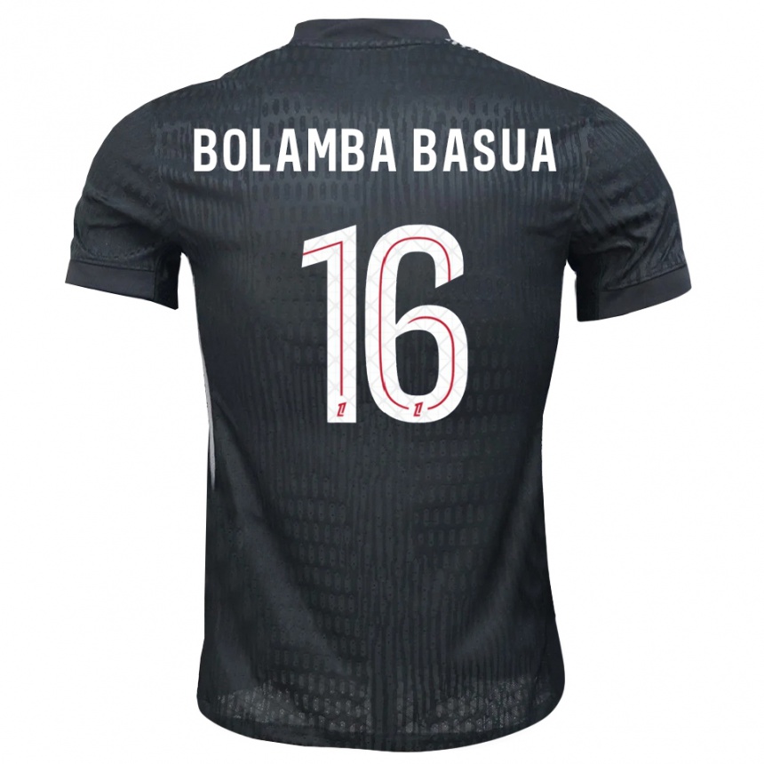 נשים כדורגל Kévin Bolamba Basua #16 אפור כהה שחור חולצת שוער 2025/26