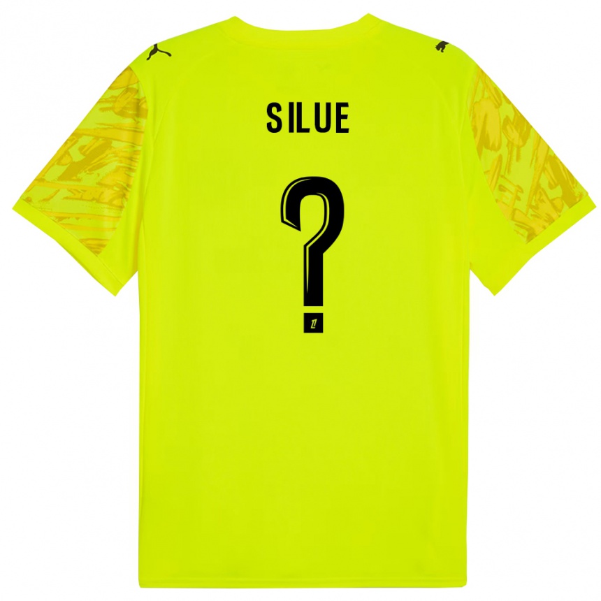 נשים כדורגל Ange Silue #0 ירוק פלורסנט צהוב חולצת שוער 2025/26