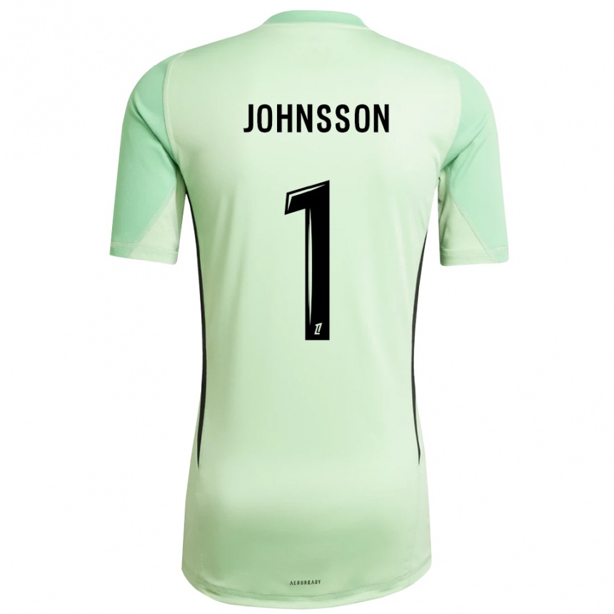 נשים כדורגל קארל יוהאן יוהנסון #1 ירוק בהיר שחור חולצת שוער 2025/26
