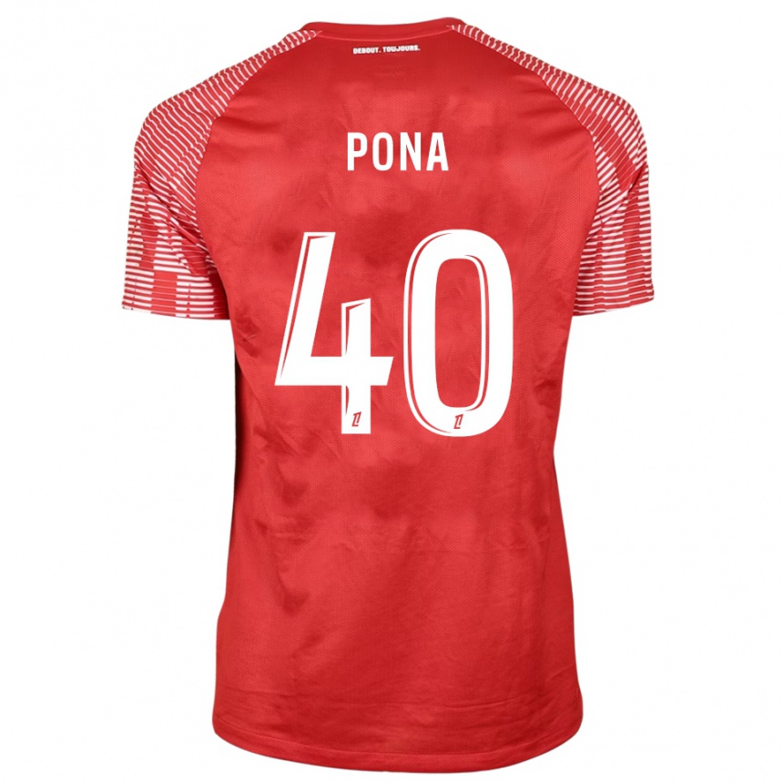 נשים כדורגל עומאר קאליפה פונה #40 אדום לבן חולצת שוער 2025/26