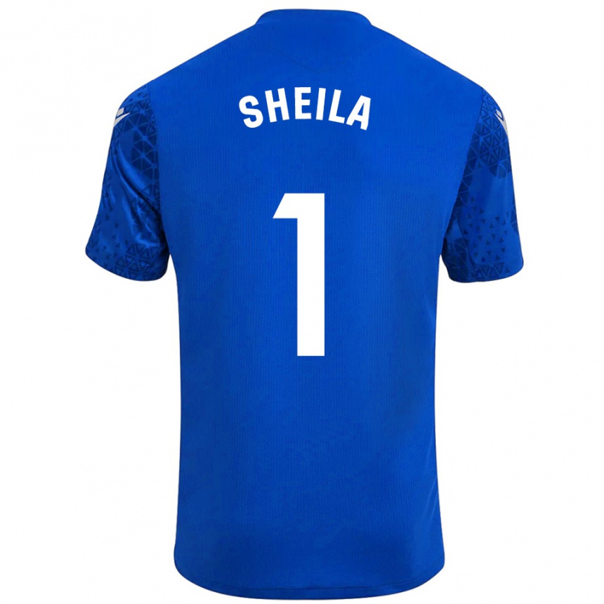 נשים כדורגל Sheila Ibañez Campillo #1 כחול לבן חולצת שוער 2025/26