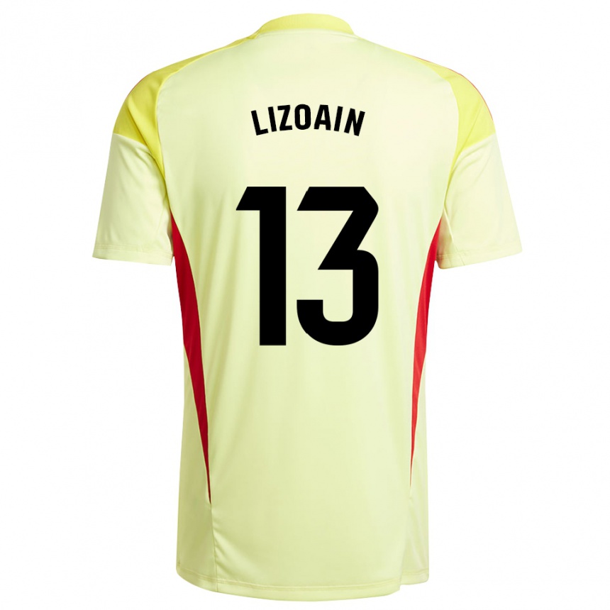 נשים כדורגל Raúl Lizoain #13 צהוב אדום בהיר חולצת שוער 2025/26