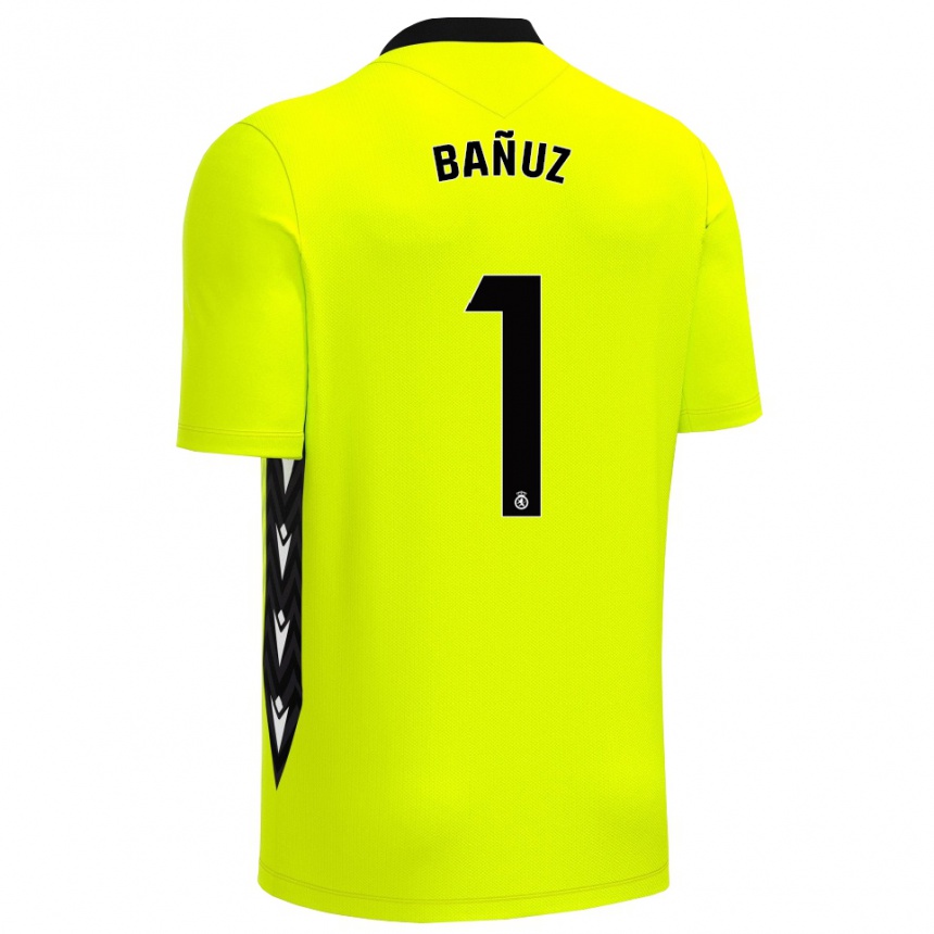 נשים כדורגל Miguel Bañuz #1 ירוק צהוב שחור חולצת שוער 2025/26