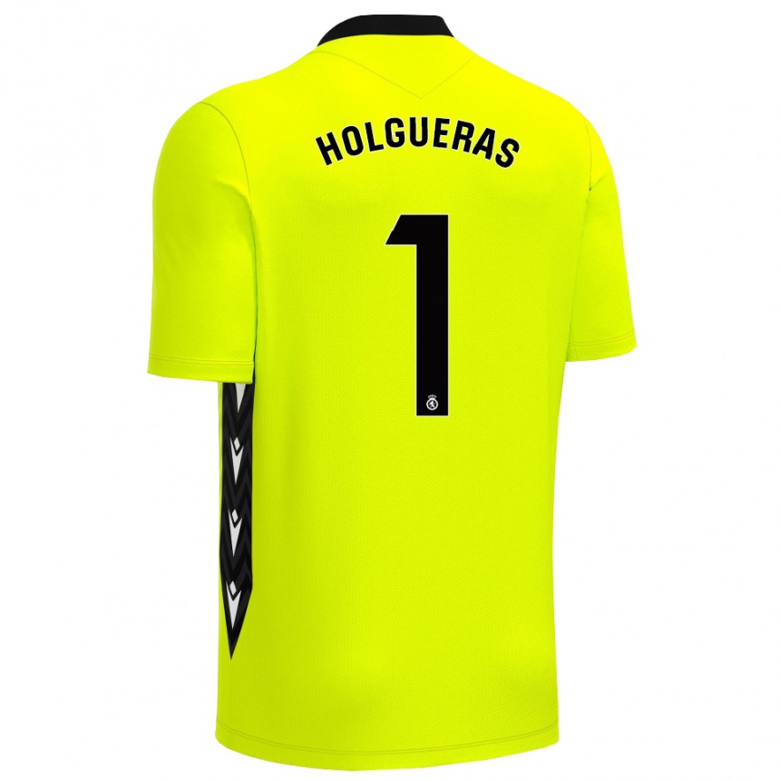 נשים כדורגל Javi Holgueras #1 ירוק צהוב שחור חולצת שוער 2025/26