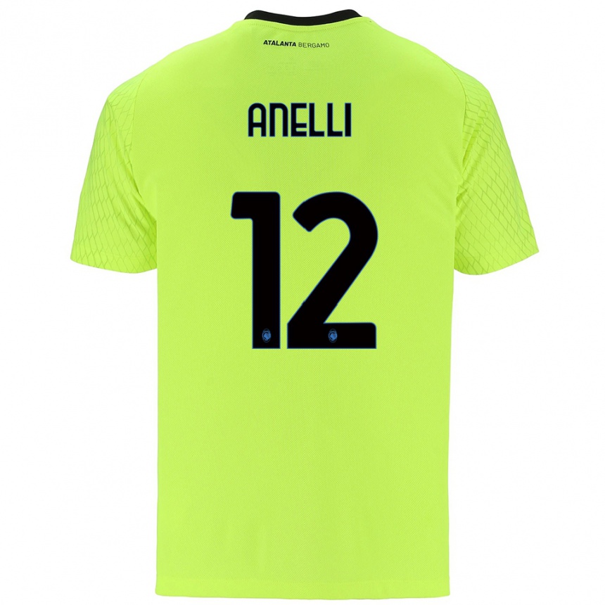 נשים כדורגל Alessandro Anelli #12 ירוק צהוב אדום חולצת שוער 2025/26