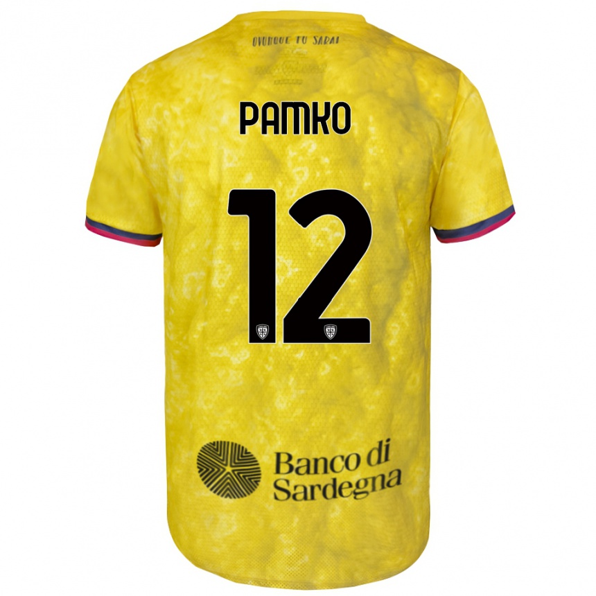 נשים כדורגל Dmytro Panko #12 צהוב שחור חולצת שוער 2025/26