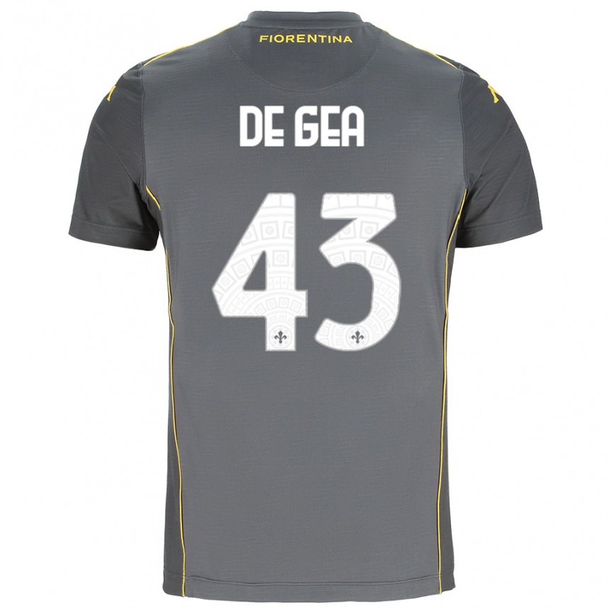 נשים כדורגל דויד דה חאה #43 אפור כהה צהוב חולצת שוער 2025/26