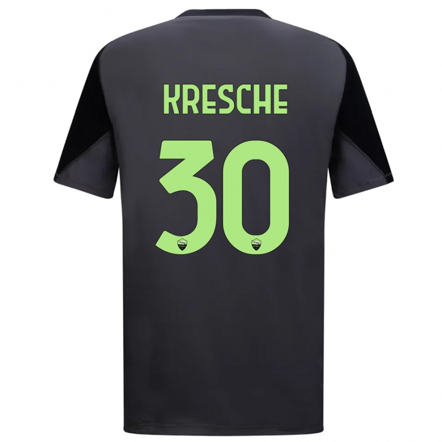 נשים כדורגל Isabella Kresche #30 שחור ירוק בהיר חולצת שוער 2025/26