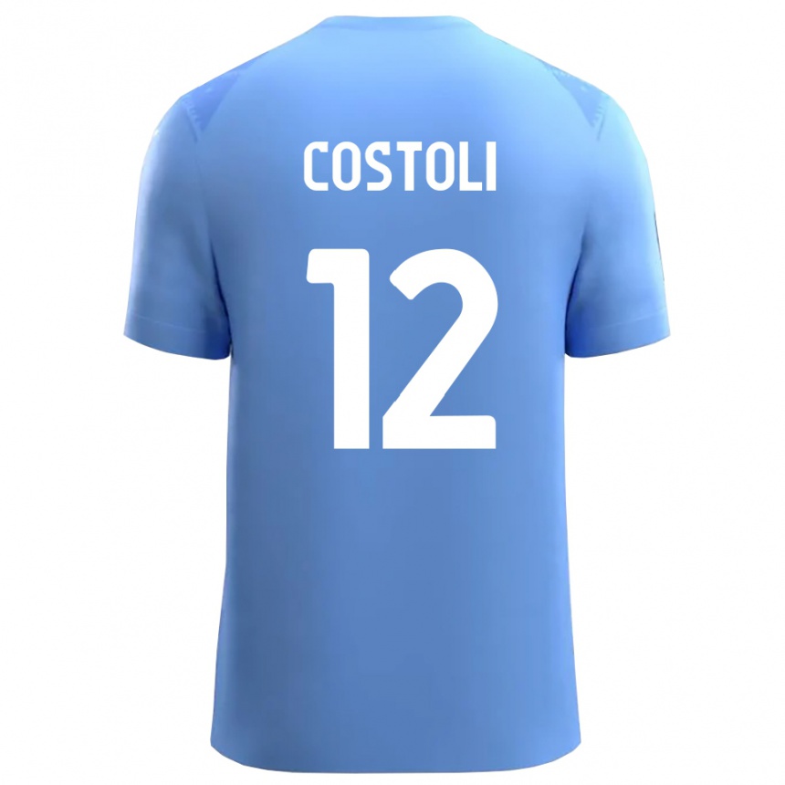 נשים כדורגל Luca Costoli #12 תכלת לבן חולצת שוער 2025/26