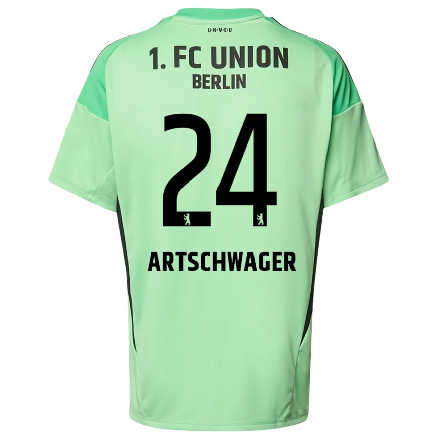 נשים כדורגל Finn Artschwager #24 שחור ירוק בהיר חולצת שוער 2025/26