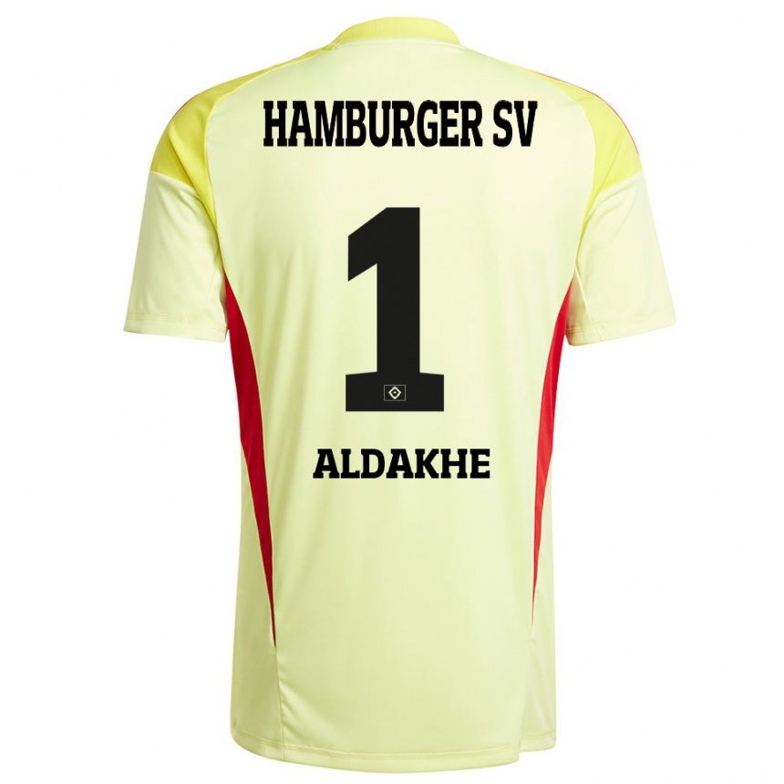 נשים כדורגל את'ר אלדאקה #1 צהוב אדום שחור חולצת שוער 2025/26