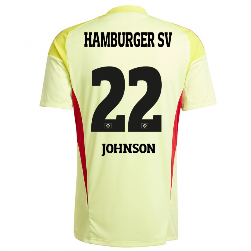 נשים כדורגל עמנואל ג'ונסון #22 צהוב אדום שחור חולצת שוער 2025/26