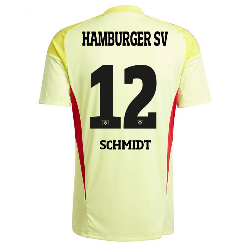 נשים כדורגל בנט שמידט #12 צהוב אדום שחור חולצת שוער 2025/26