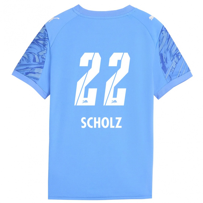 נשים כדורגל Emil Scholz #22 כחול מלכותי אדום חולצת שוער 2025/26