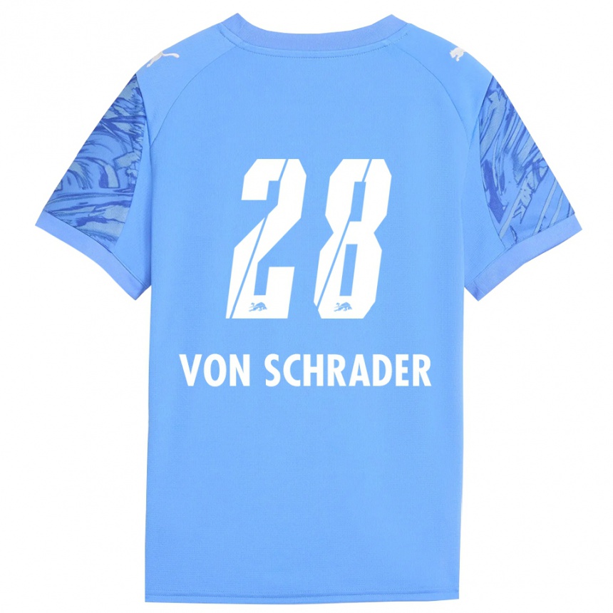 נשים כדורגל לינה יוהנה פון שרדר #28 כחול מלכותי אדום חולצת שוער 2025/26