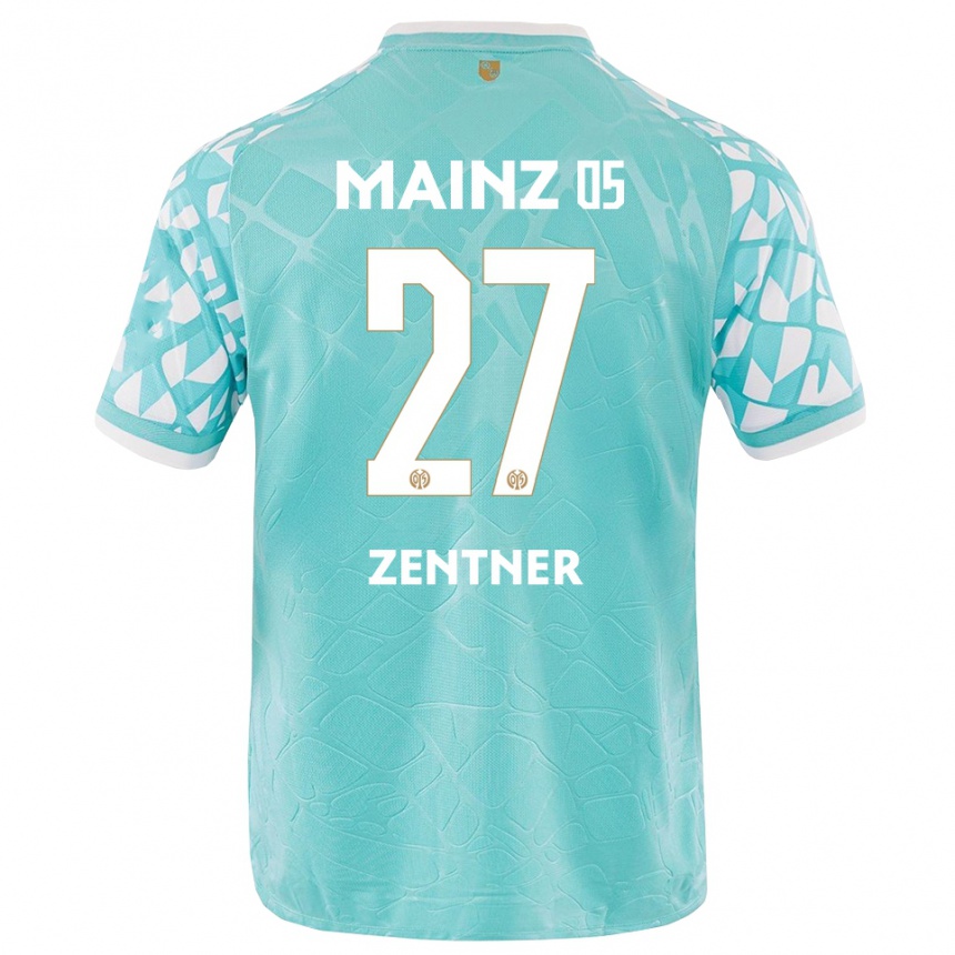 נשים כדורגל רובין צנטנר #27 לבן טורקיז חולצת שוער 2025/26