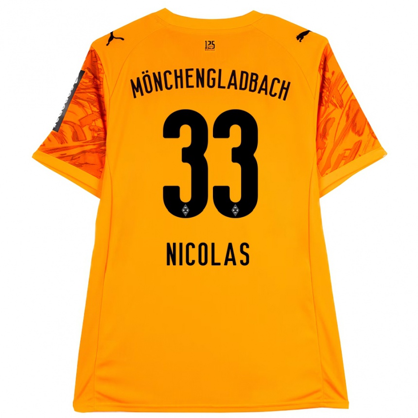 נשים כדורגל מוריץ ניקולאס #33 שחור צהוב כתום חולצת שוער 2025/26