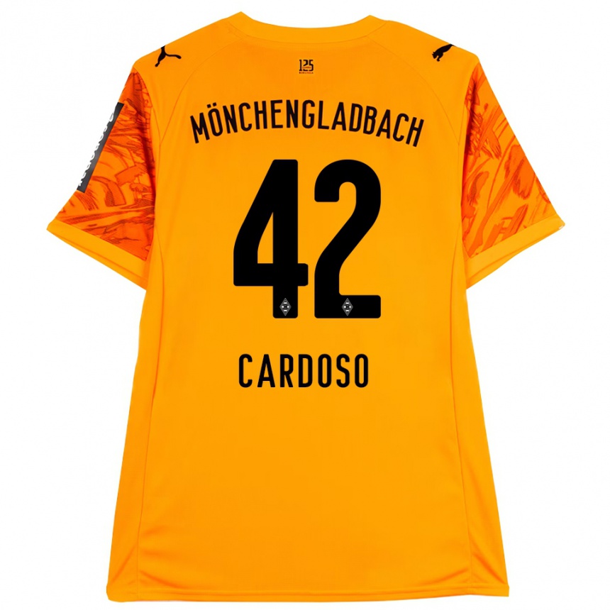 נשים כדורגל טיאגו פריירה קרדוסו #42 שחור צהוב כתום חולצת שוער 2025/26
