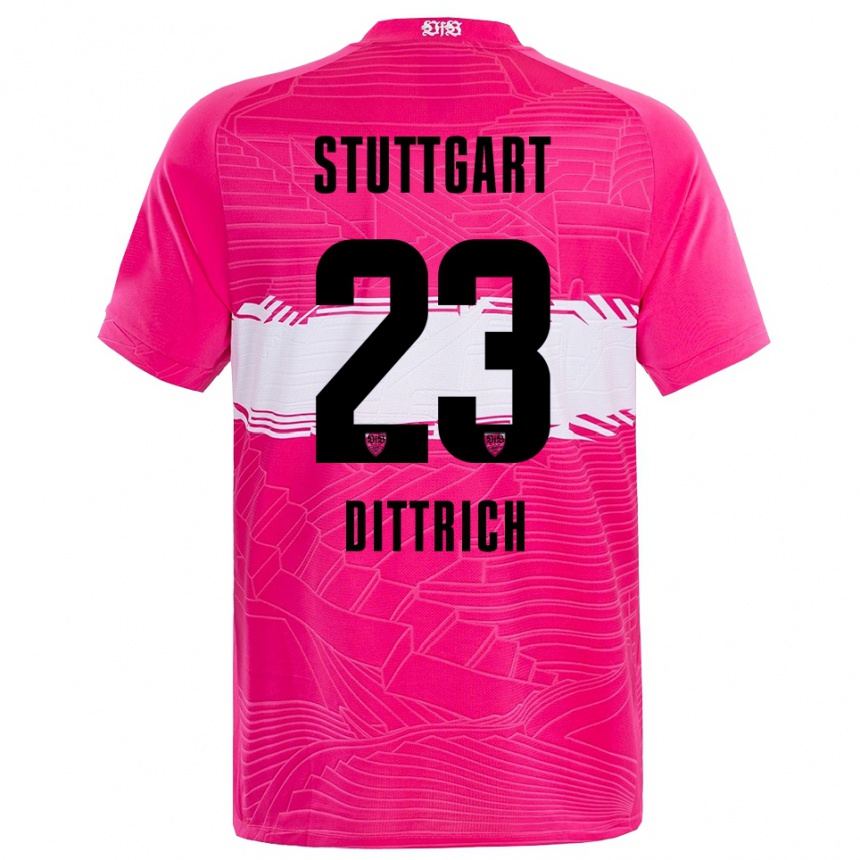 נשים כדורגל רובין דיטריך #23 שחור ורוד עמוק חולצת שוער 2025/26