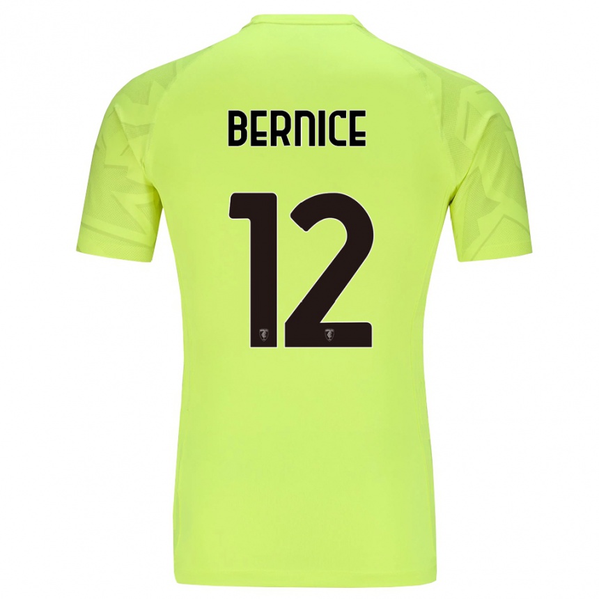נשים כדורגל Matteo Bernice #12 ירוק פלורסנט חולצת שוער 2025/26