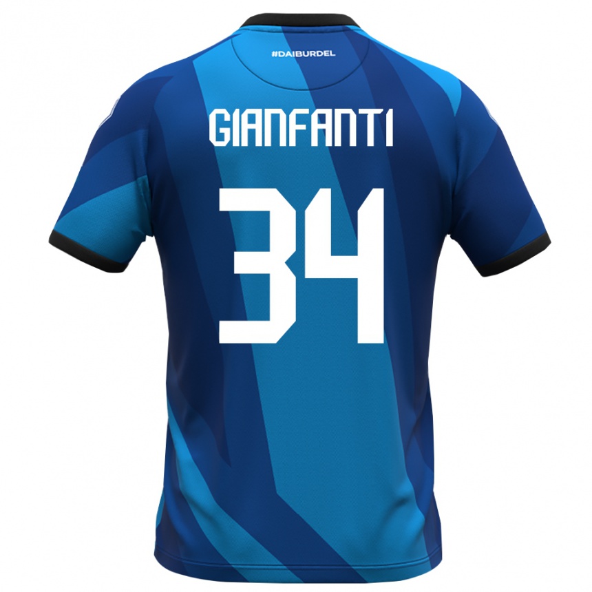 נשים כדורגל Simone Gianfanti #34 כחול רויאל כתום חולצת שוער 2025/26