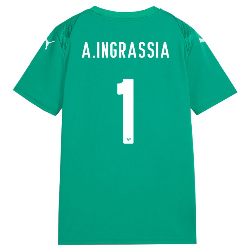 נשים כדורגל Antonio Ingrassia #1 לבן ירוק ים חולצת שוער 2025/26