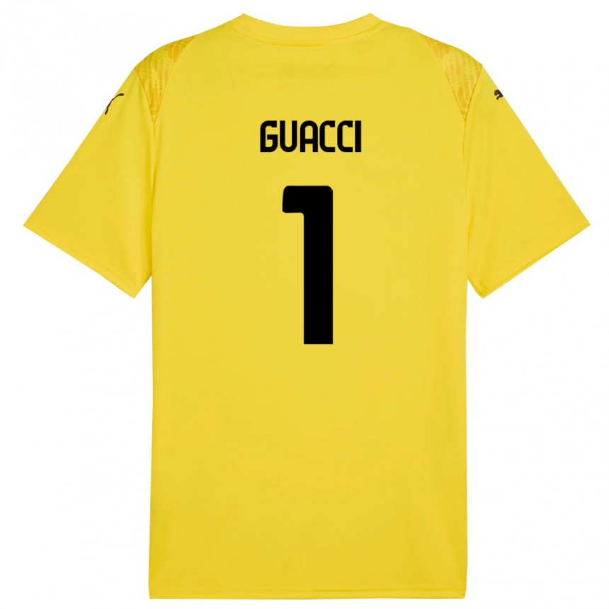 נשים כדורגל Marco Guacci #1 שחור צהוב חולצת שוער 2025/26