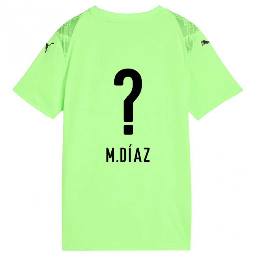 נשים כדורגל Mateo Díaz #0 שחור ירוק בהיר חולצת שוער 2025/26