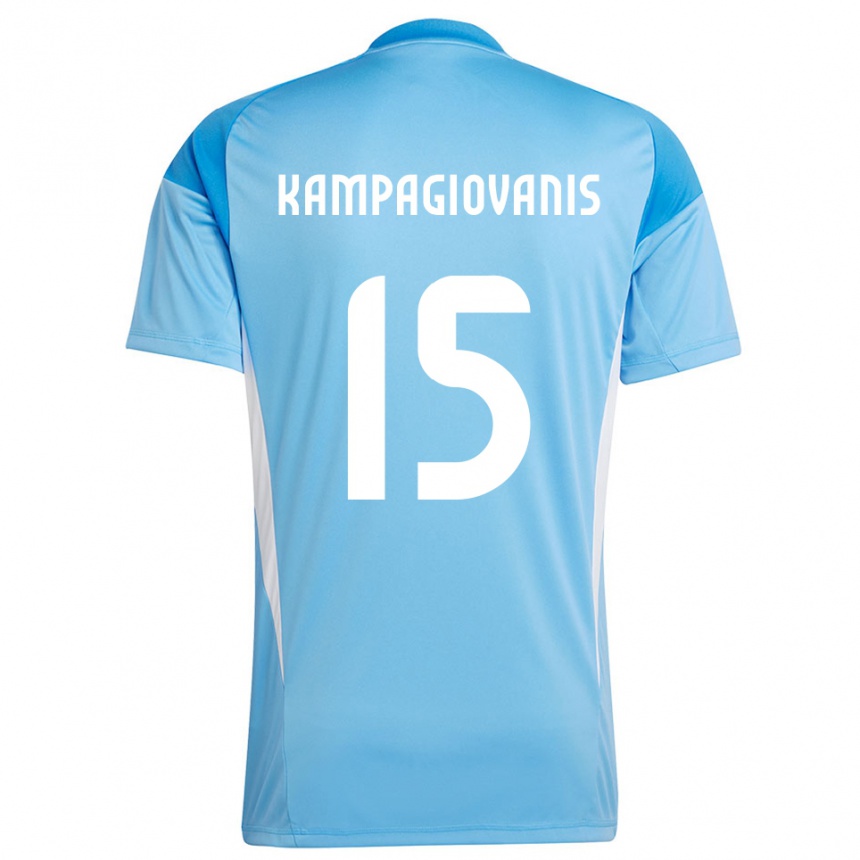 נשים כדורגל Anastasios Kampagiovanis #15 כתום לבן חולצת שוער 2025/26