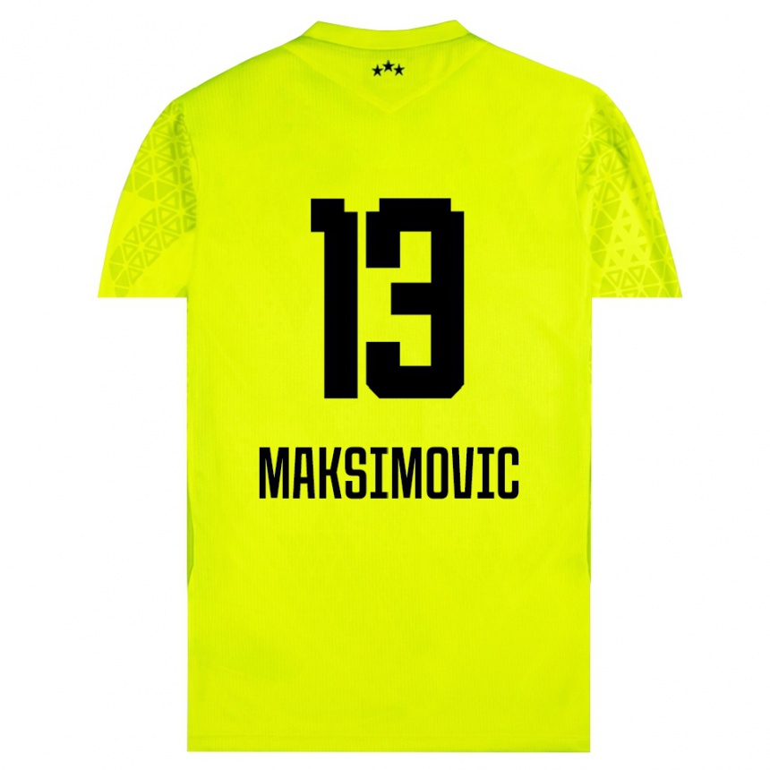 נשים כדורגל Filip Maksimovic #13 שחור אפור עמום חולצת שוער 2025/26