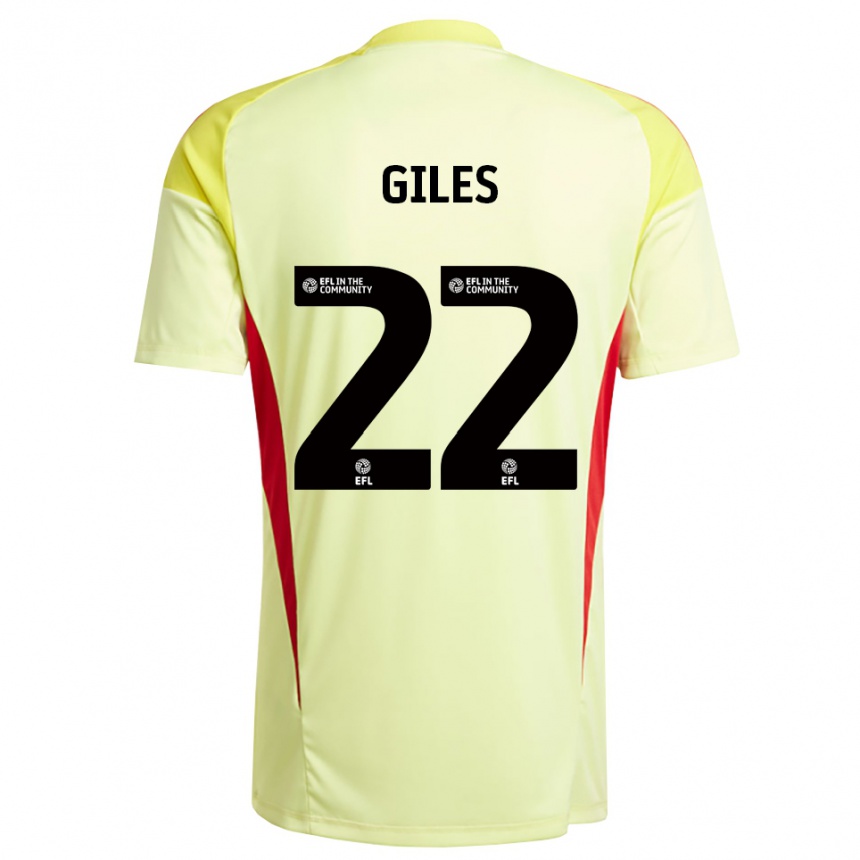 נשים כדורגל Olivia Giles #22 צהוב בהיר חולצת שוער 2025/26